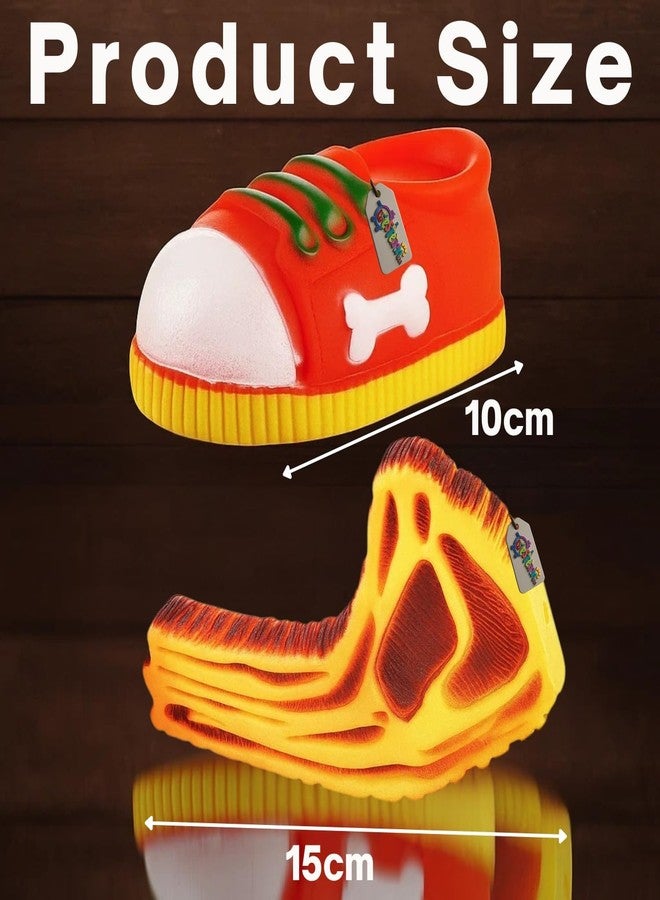 Western Era Combo Dog Squeaky Toy | Durable Rubber Chew Set | Includes Cartoon Shoe Squeaky Toy & Meat Piece Squeaky Chew | Indoor & Outdoor Play | Interactive & Fun | Keeps Pets Engaged & Happy - Image 3